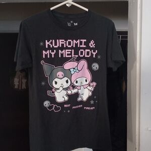 Sanrio Black and Pink Short Sleeve Tees